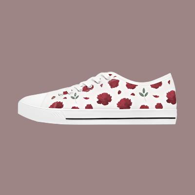 Red Roses - Women's Low Top Sneakers