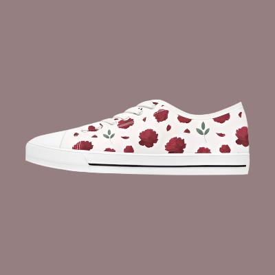 Red Roses - Women's Low Top Sneakers