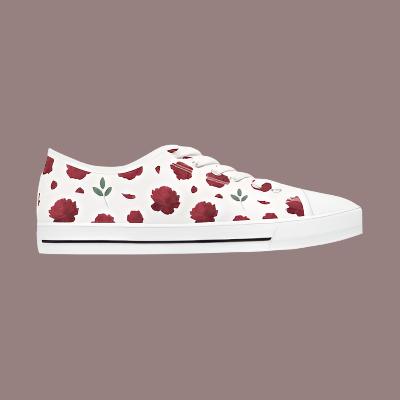 Red Roses - Women's Low Top Sneakers