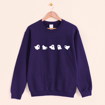 Halloween Ghosts Pattern Elements - Crewneck Sweatshirt