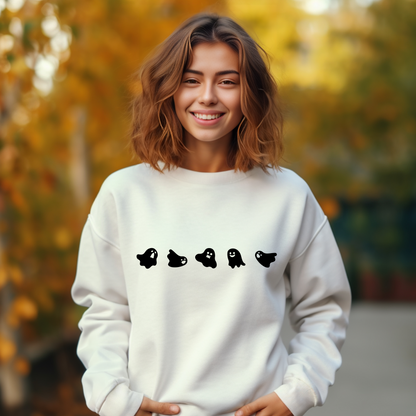 Halloween Ghosts Pattern Elements - Crewneck Sweatshirt