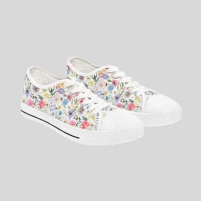 Flowers - Women's Low Top Sneakers