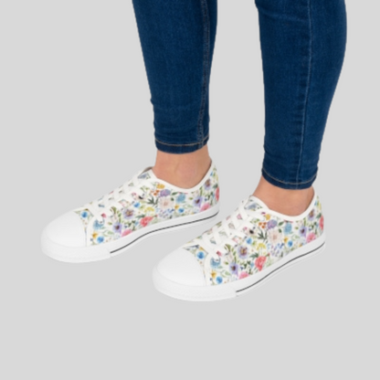 Flowers - Women's Low Top Sneakers