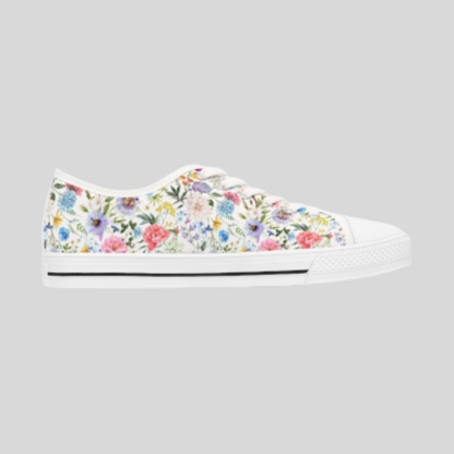 Flowers - Women's Low Top Sneakers