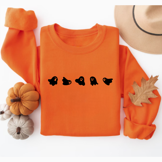 Halloween Ghosts Pattern Elements - Crewneck Sweatshirt