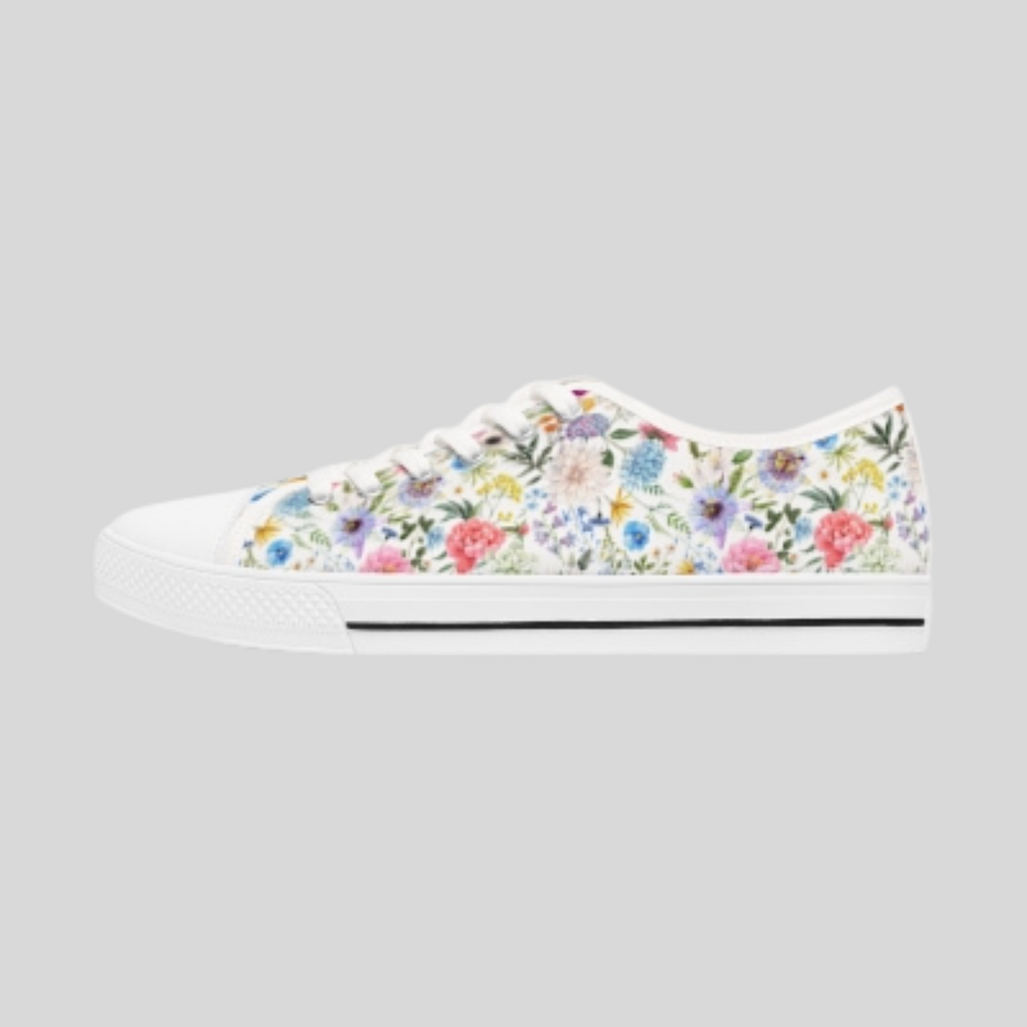 Flowers - Women's Low Top Sneakers