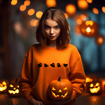 Halloween Ghosts Pattern Elements - Crewneck Sweatshirt