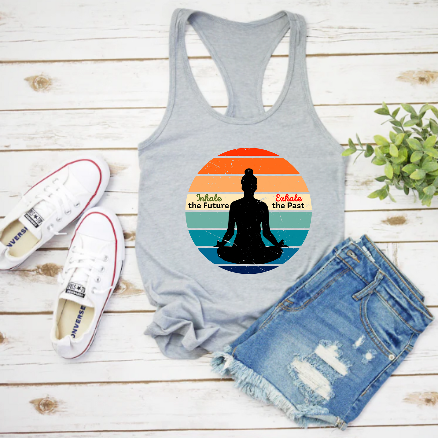 Inhale Exhale - Women's Racerback Tank Top