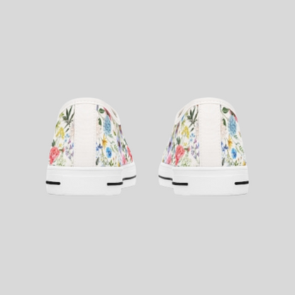 Flowers - Women's Low Top Sneakers