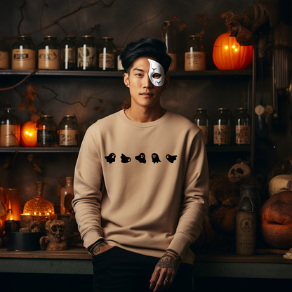 Halloween Ghosts Pattern Elements - Crewneck Sweatshirt