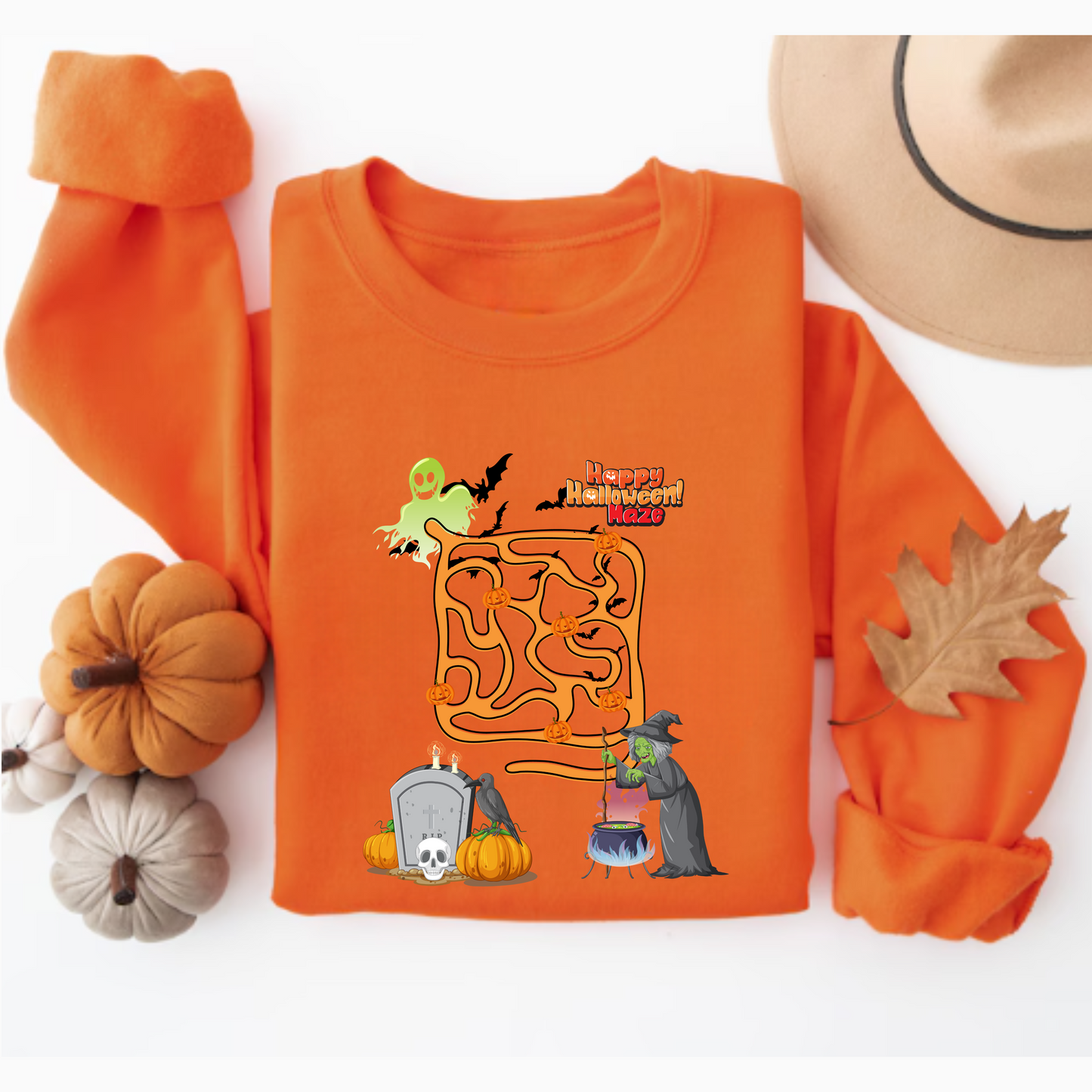 Happy Halloween Maze - Crewneck Sweatshirt