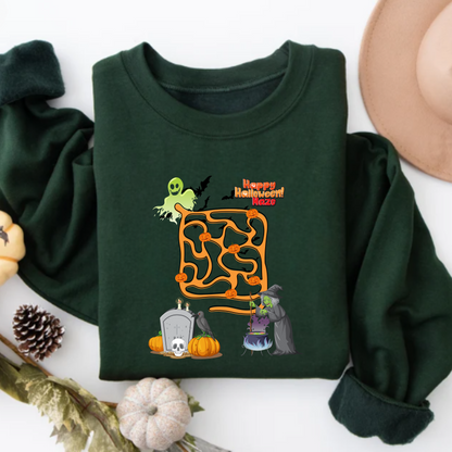 Happy Halloween Maze - Crewneck Sweatshirt