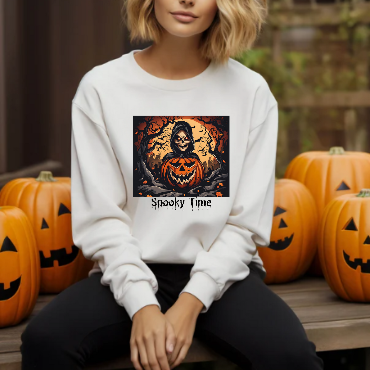 Spooky Time - Adult Crewneck Sweatshirt