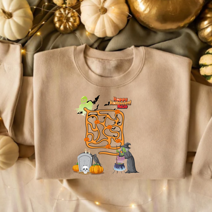 Happy Halloween Maze - Crewneck Sweatshirt