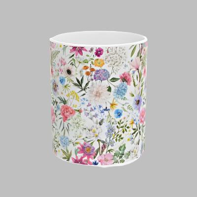 Flowers - White Ceramic Mug (11oz, 15oz)