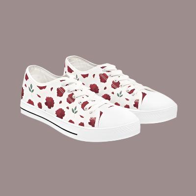 Red Roses - Women's Low Top Sneakers