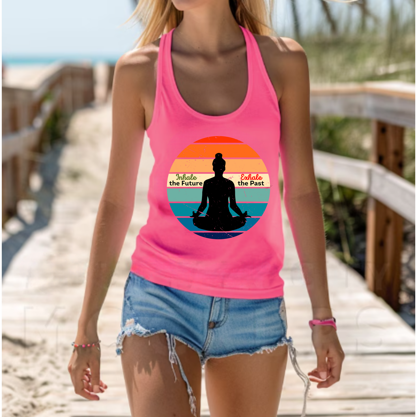 Inhale Exhale - Women's Racerback Tank Top