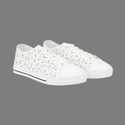 Music Notes - Men's Low Top Sneakers